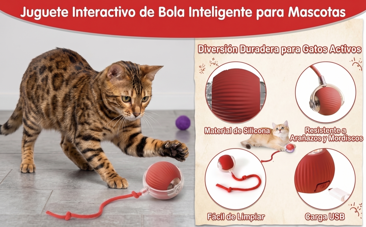 PurrBall: ¡El juguete definitivo para gatos con diversión y entretenimiento sin fin!